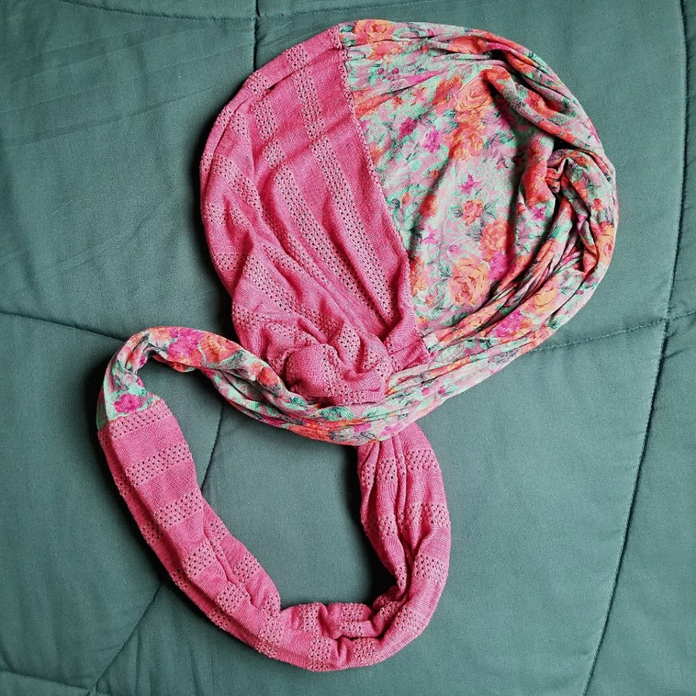 Jersey Floral/Pink Spilt Infinity Scarf